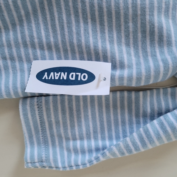 BABY GIFT SET Old Navy footed striped pj's & BABY KISS Towel & Washcloths Blue - Picture 8 of 14
